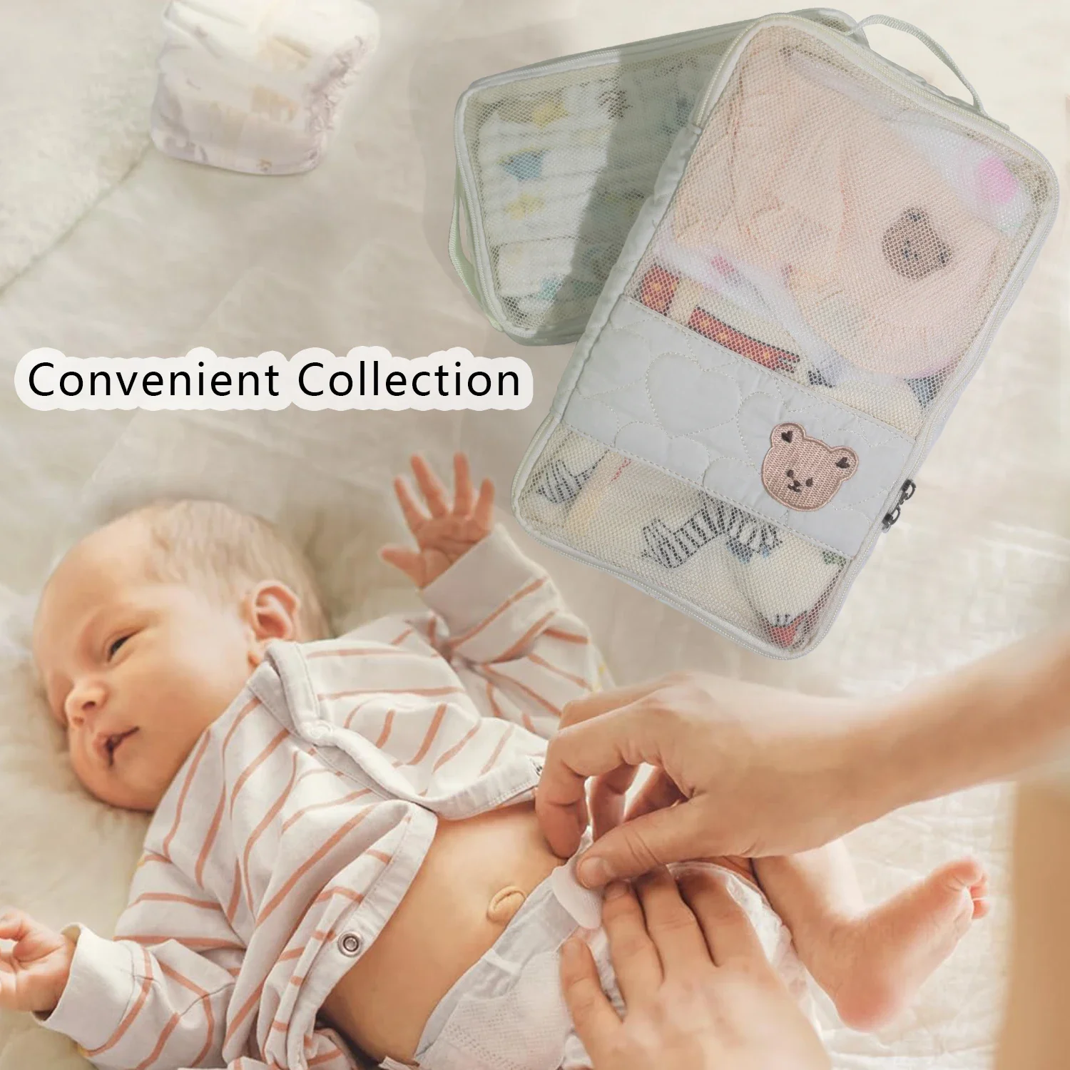 Sac à langer de voyage portable – Organiseur étanche pour vêtements de bébé et affaires de toilette | Petit sac pour maman – Image 3