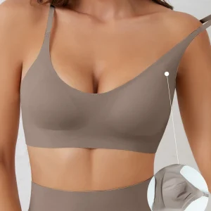 Soutien-gorge de maternité sans coutures, maintien doux et respirant, avec rembourrage fin et confort sans armatures.