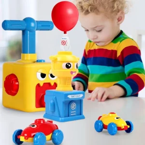 Ensemble de jouets lanceur de ballons et voiture motorisée