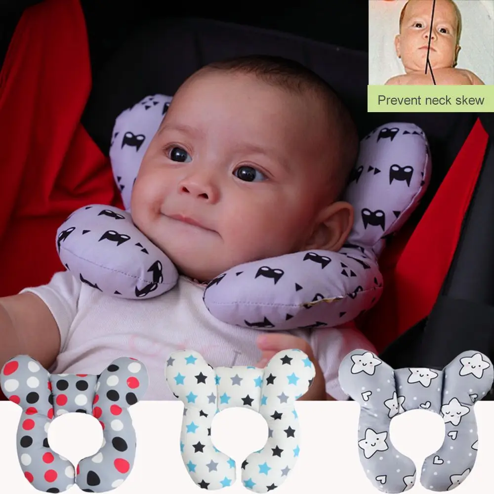 Coussin de protection en U pour la tête et le cou de bébé — Coussin de voyage doux pour sièges auto et poussettes | 25 × 23 cm (9,8 × 9,1 po) – Image 2
