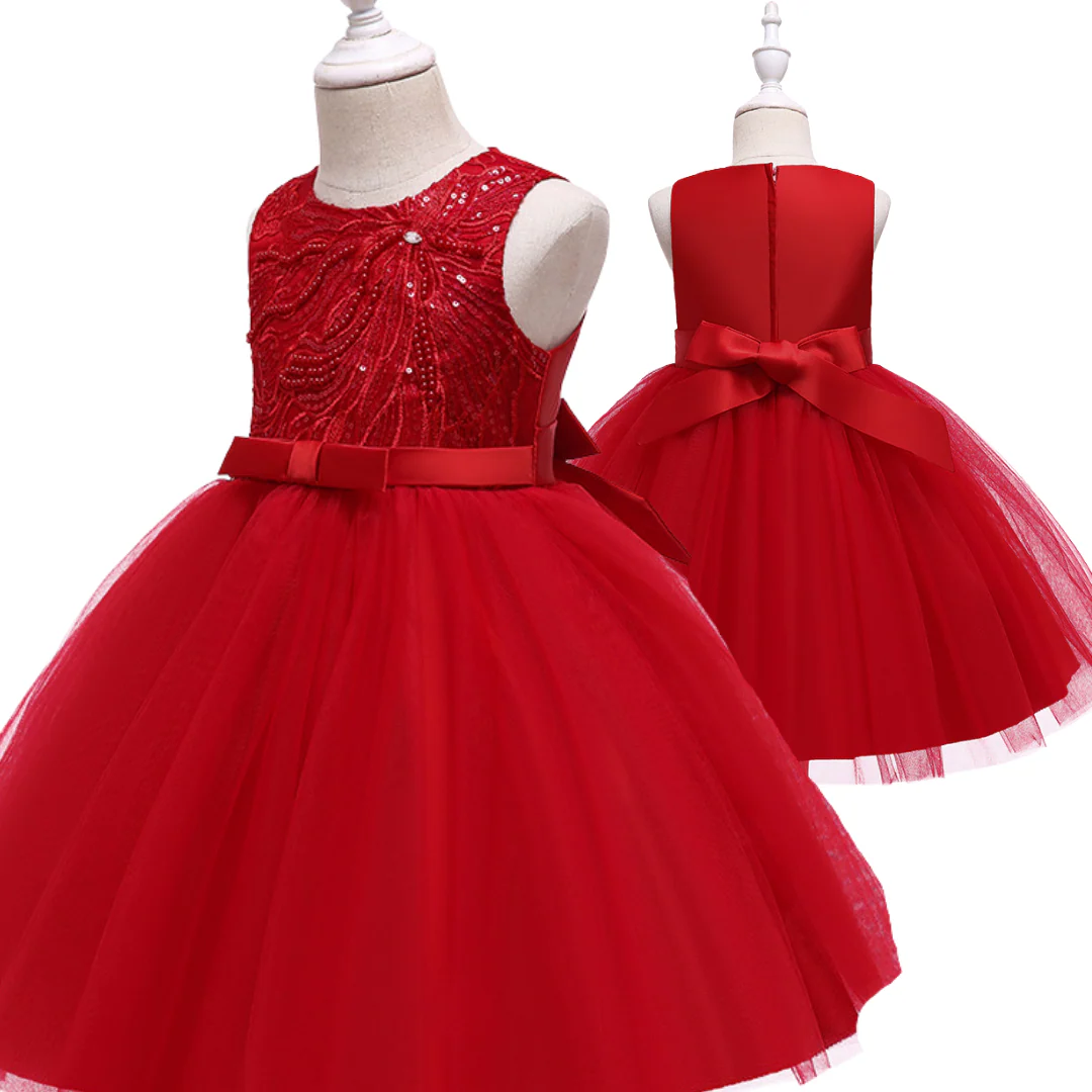 Robe de soirée princesse brodée de perles et de paillettes – Image 6