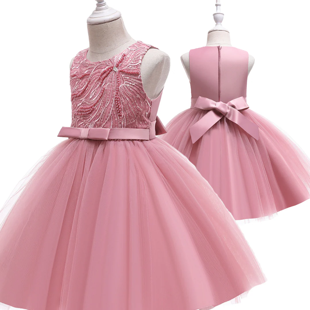 Robe de soirée princesse brodée de perles et de paillettes – Image 7