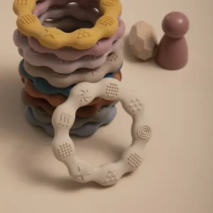 Anneau de dentition en silicone adapté aux nouveau-nés