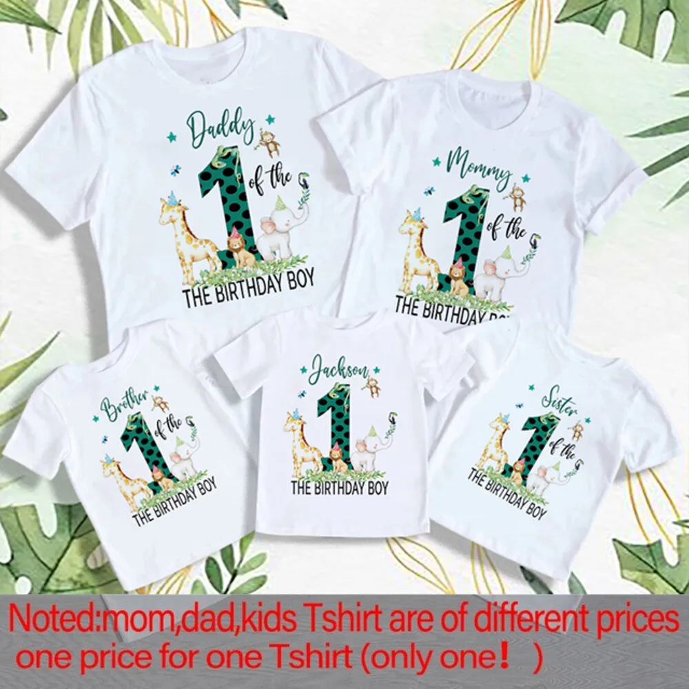 T-shirts d'anniversaire pour garçons de la famille Jungle – Image 3
