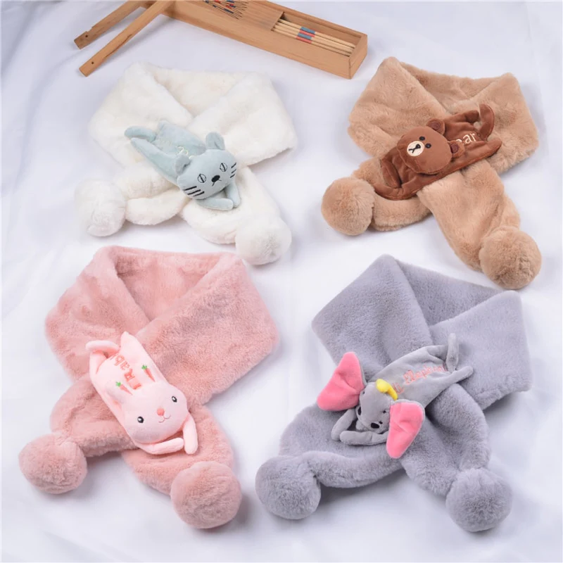 Écharpe chaude d'extérieur mignonne pour bébé avec dessin animé