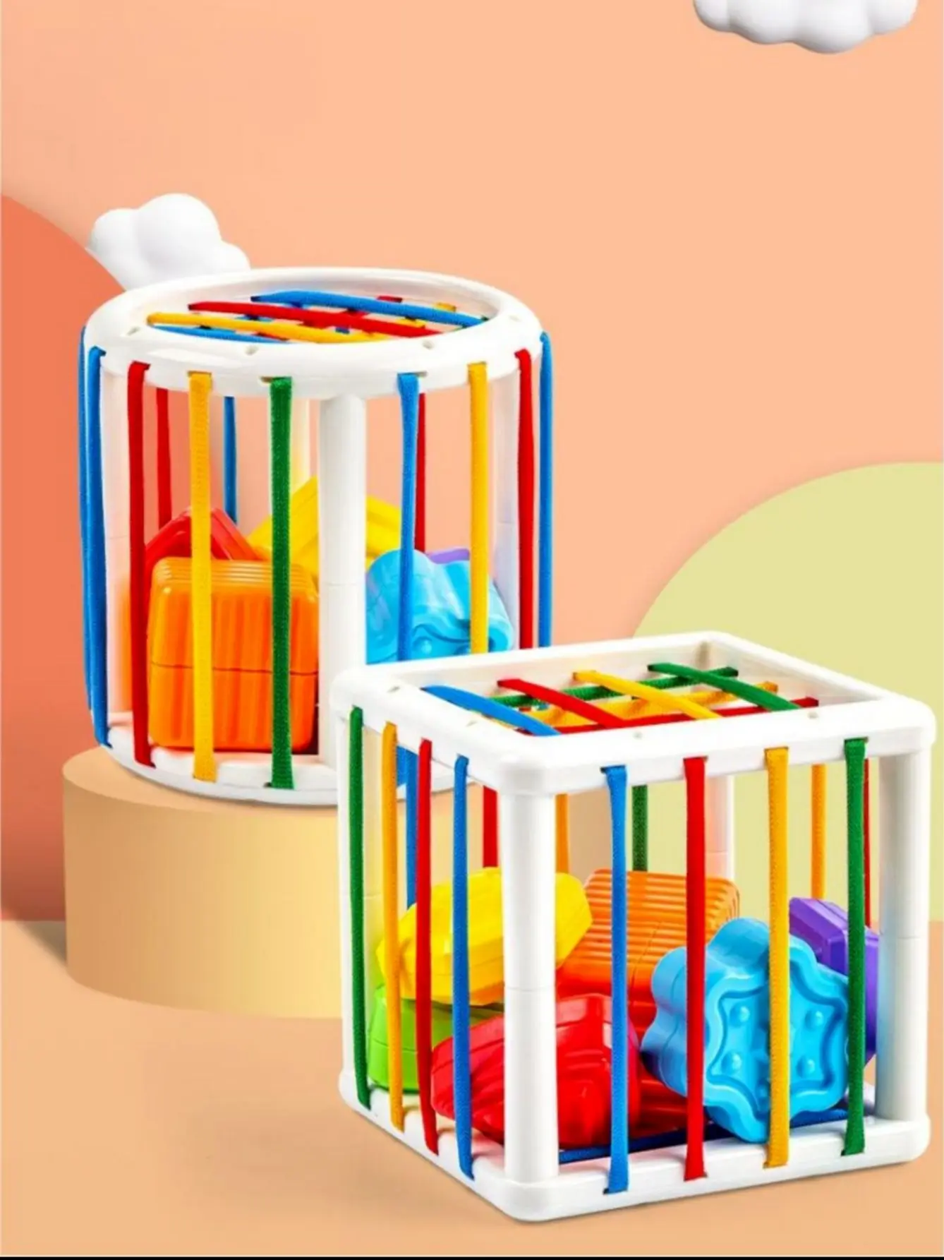 Divertissement éducatif : Jouet cube trieur de formes pour bébé – Image 8