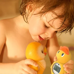 Thermomètre de bain pour bébé - Jouet de sécurité numérique flottant et étanche