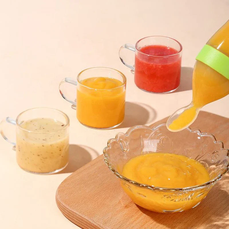 Cuillère d'apprentissage et biberon en silicone pour bébé – Image 5