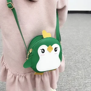 Sac bandoulière Pingouin pour enfants – Jolie pochette en cuir