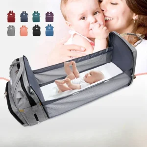 Sac à dos momie avec berceau pliable – Sac à langer de voyage