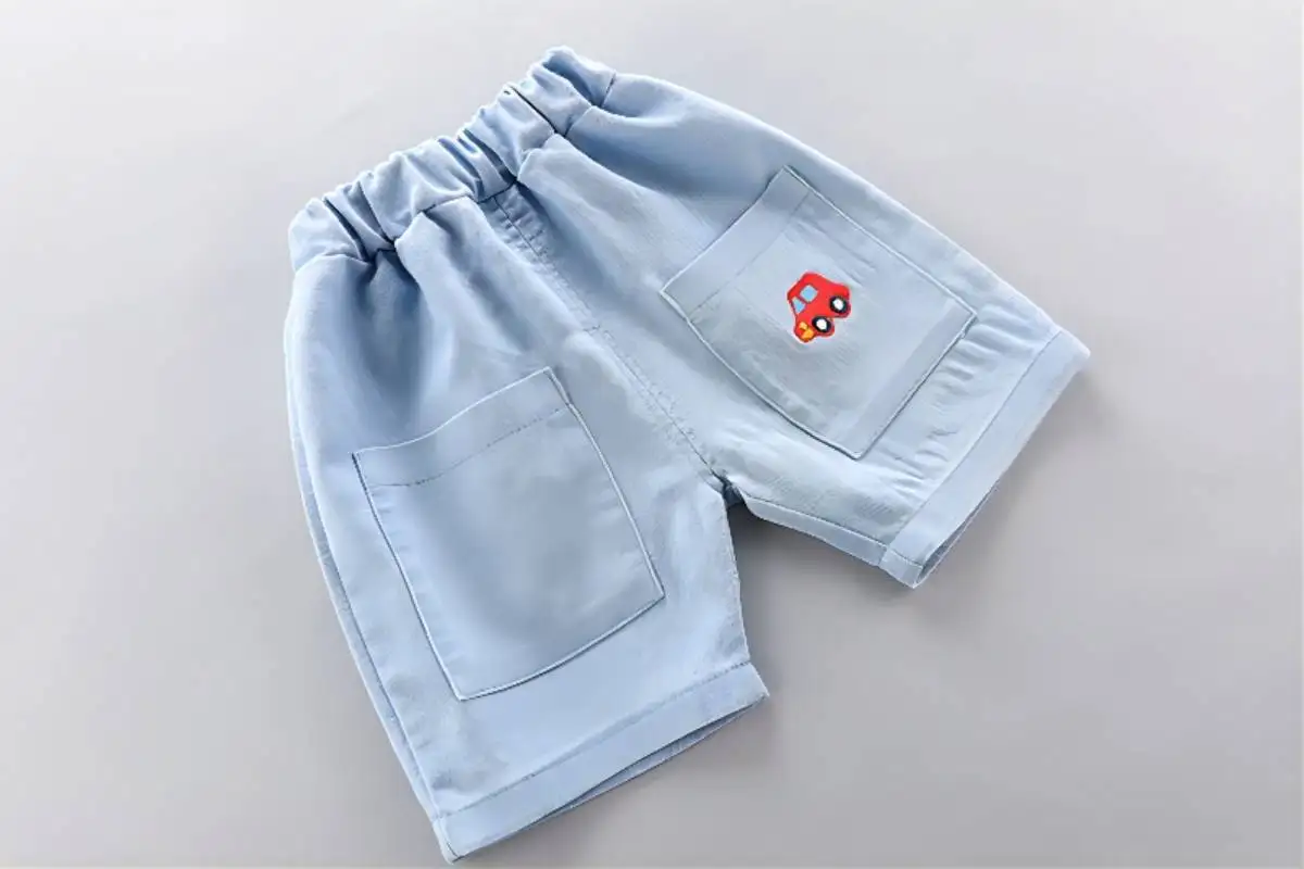 Ensemble polo bébé + short en jean de haute qualité – Image 3
