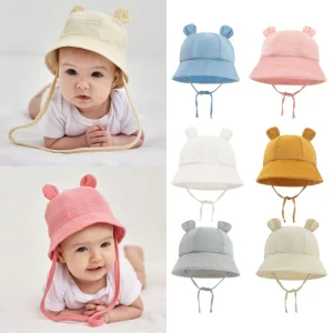Chapeau de pêcheur en coton pour bébés et tout-petits