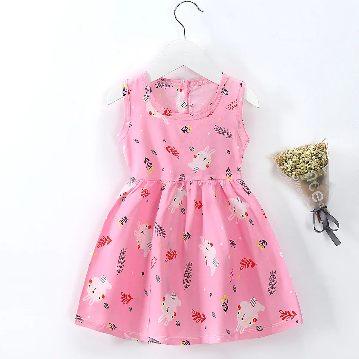 Robe fleurie sans manches en coton : tenue de princesse d'été pour fête – Image 2
