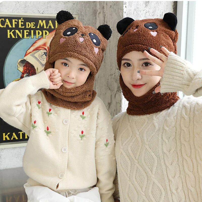 Écharpe, capuche, bonnet, masque, pour maman et bébé – Image 8