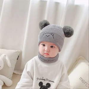 Lot de deux bonnets en coton et serviettes pour bébé super mignonnes