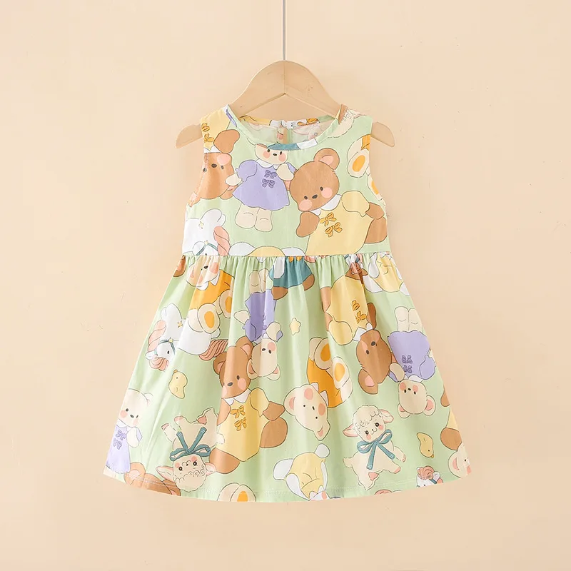 Robe fleurie sans manches en coton : tenue de princesse d'été pour fête – Image 7