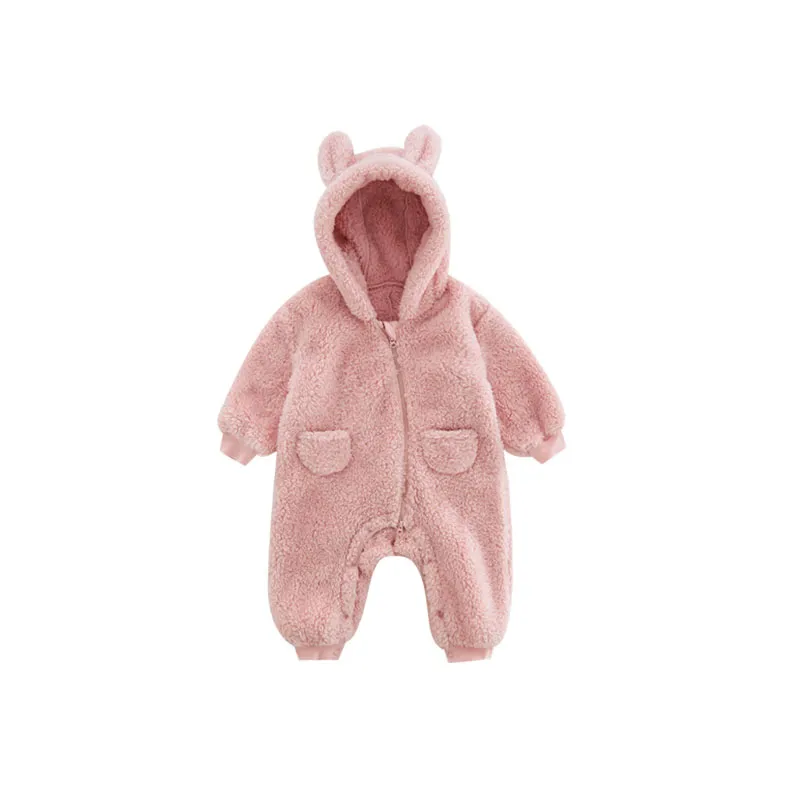 Barboteuse d'hiver en polaire pour bébé - Combinaison chaude à motif animal pour nouveau-nés – Image 7