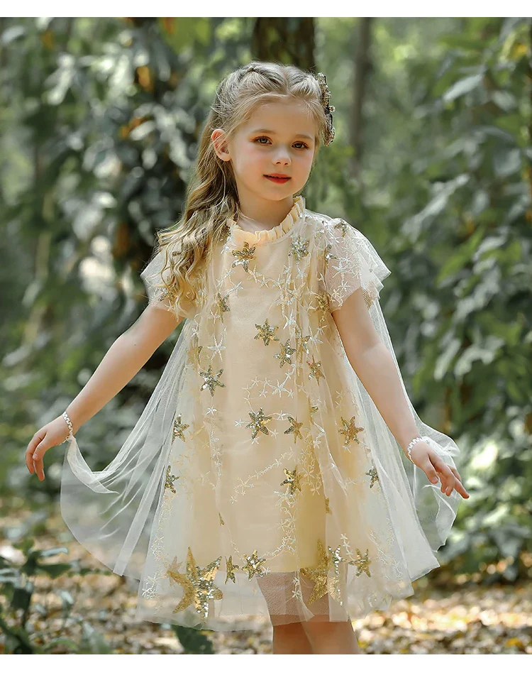 Robes de princesse à paillettes pour bébé, motif étoiles d'été – Image 7