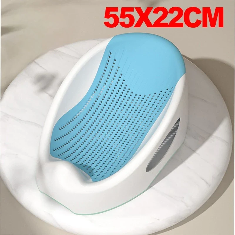 Support de bain en maille douce ergonomique pour nouveau-né, siège rehausseur de bain antidérapant pour bébé, assurant sécurité et confort (0-12 mois), convient aux baignoires et bassins – Image 2