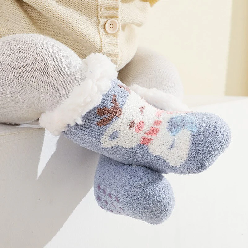 Chaussettes chaudes et épaisses en tissu éponge pour bébé – Image 5