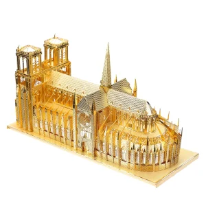 Puzzle 3D en métal | Cathédrale Notre-Dame de Paris | Jouets éducatifs