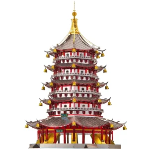 Puzzle 3D en métal | Pagode de Leifeng | Jouets éducatifs