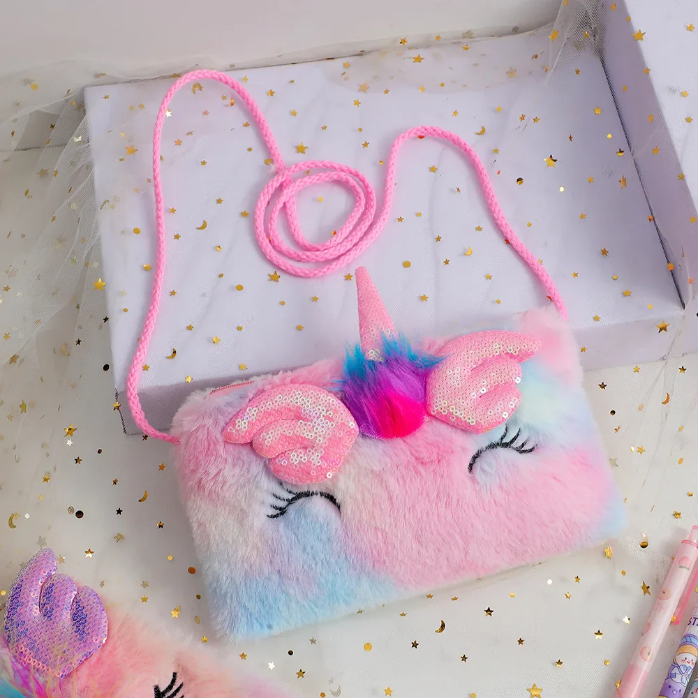 Sac à bandoulière licorne en peluche – Image 5