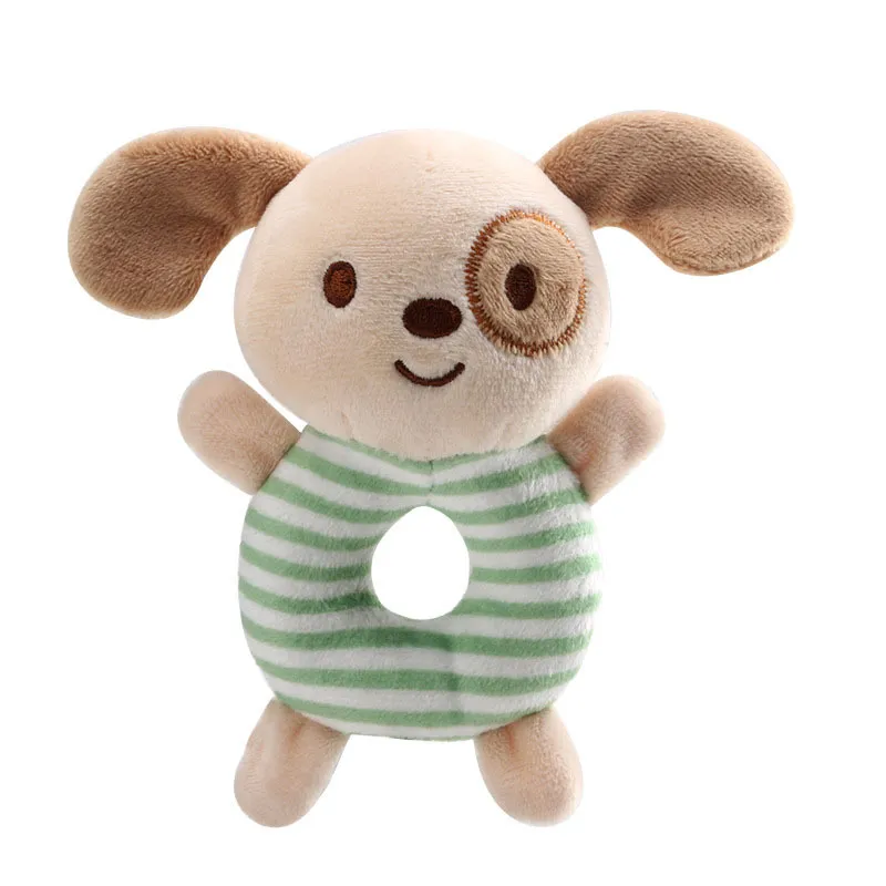 Nouveaux jouets hochets pour bébé : anneau de main en peluche avec animaux de dessin animé – Image 9