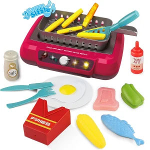 1LoveBaby Ensemble de cuisine de jeu avec aliments changeants de couleur