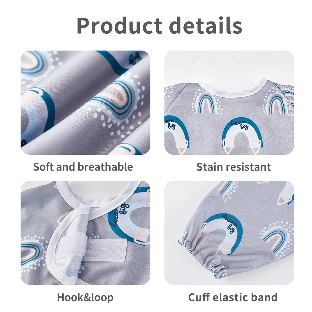 Bavoir imperméable à manches longues pour bébé – Image 4