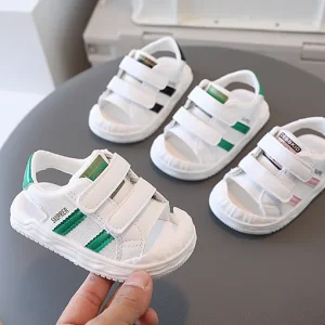 Sandales tendance pour bébé : chaussures antidérapantes à semelles souples