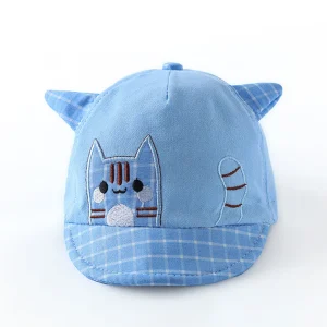 Casquette de baseball pour bébé à motif de chat : joli chapeau en coton pour enfants