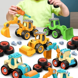 Excavatrice démontable : ensemble de jouets éducatifs pour garçons