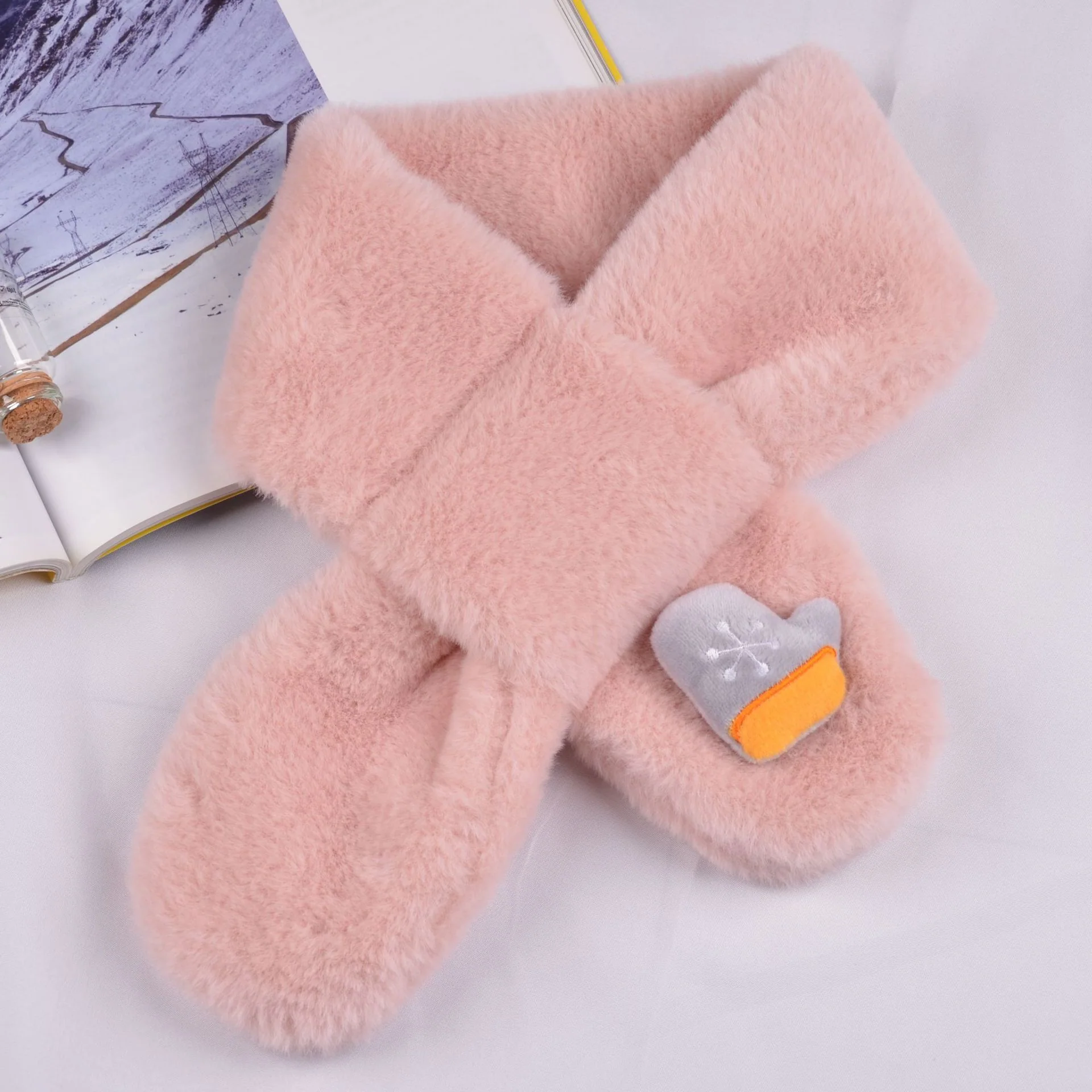 Écharpe chaude d'extérieur mignonne pour bébé avec dessin animé – Image 4