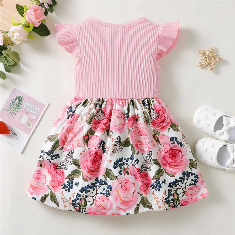 Robe de princesse pour petite fille : mode florale (1 à 5 ans) – Image 3