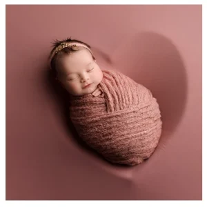 Ensemble couverture enveloppante en mohair doux tricoté avec bandeau pour bébé