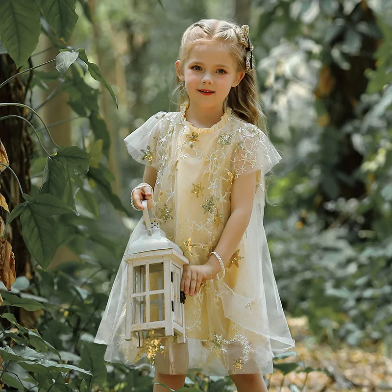 Robes de princesse à paillettes pour bébé, motif étoiles d'été – Image 3