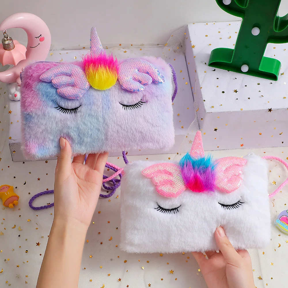 Sac à bandoulière licorne en peluche – Image 2