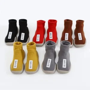 Chaussures de marche antidérapantes à semelle souple pour bébé
