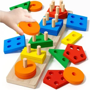 Puzzle de tri en bois Montessori pour bébé