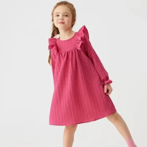 Robe de princesse à volants pour fille : tenue de soirée décontractée printemps/automne