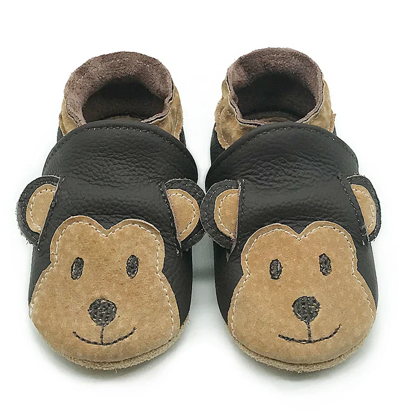 Chaussons bébé en cuir de vache - Semelles souples, chaussures antidérapantes pour bébé – Image 9