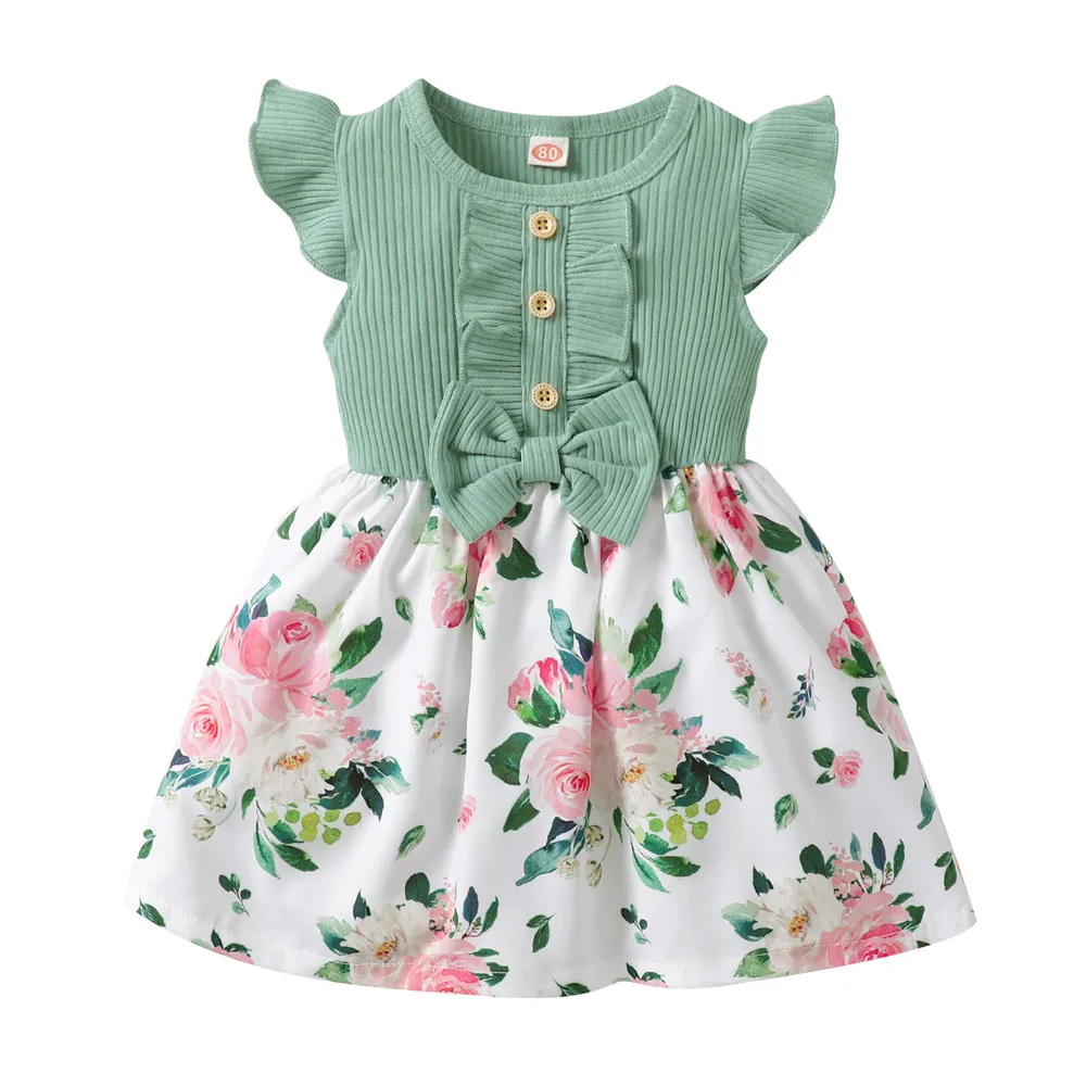 Robe de princesse pour petite fille : mode florale (1 à 5 ans) – Image 7