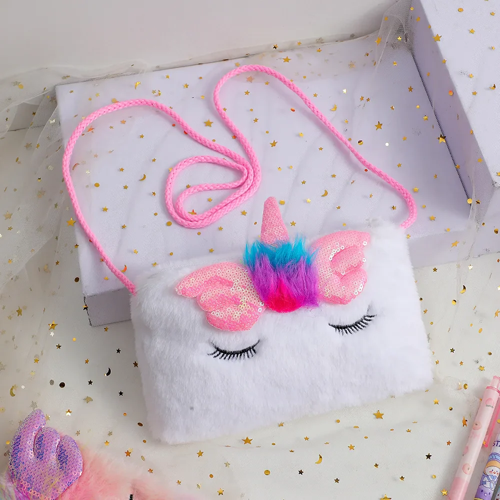 Sac à bandoulière licorne en peluche – Image 8