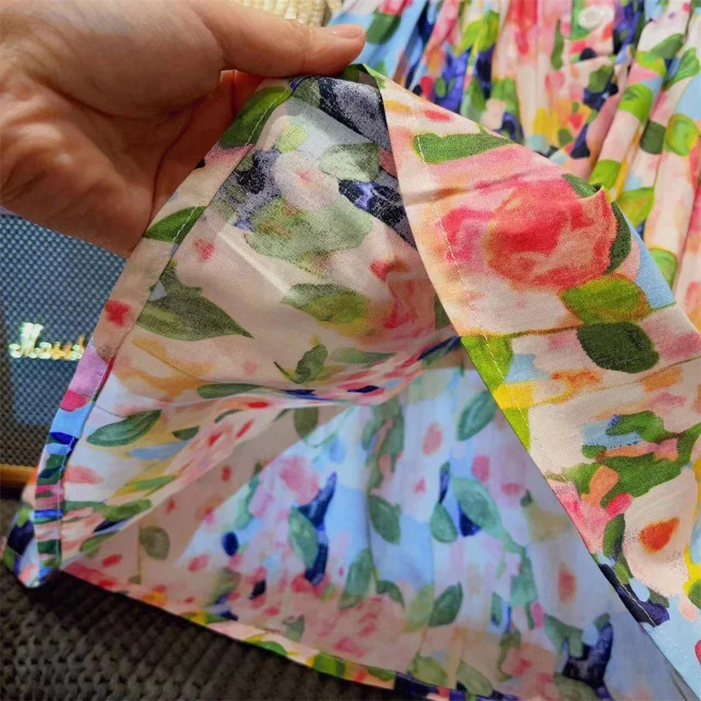 Robe à manches volantes et imprimé floral pour fille – Image 6