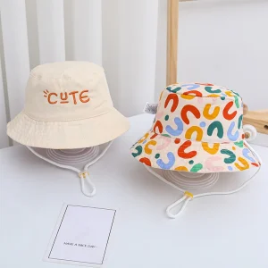 Adorable chapeau de soleil double face protecteur pour bébés