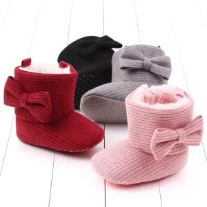 Bottines à nœud pour bébé - Chaussures de marche confortables