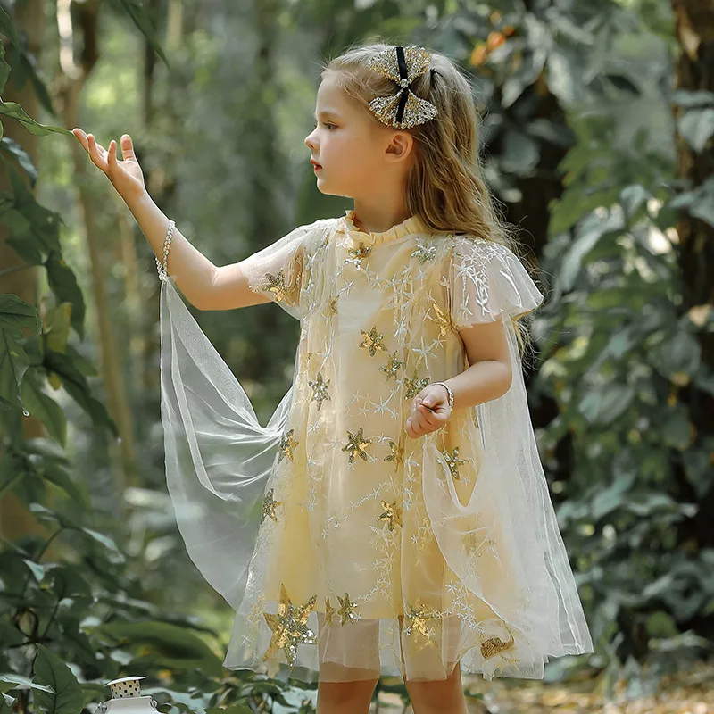 Robes de princesse à paillettes pour bébé, motif étoiles d'été – Image 2