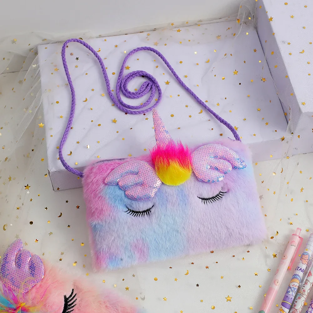 Sac à bandoulière licorne en peluche – Image 7