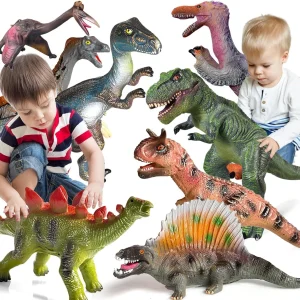8 pièces de jouets dinosaures pour tout-petits de 3 à 5 ans, figurines de dinosaures réalistes pour garçons et filles de 3, 4, 5, 6, 7 ans, idéal pour anniversaires et fêtes sur le thème des dinosaures